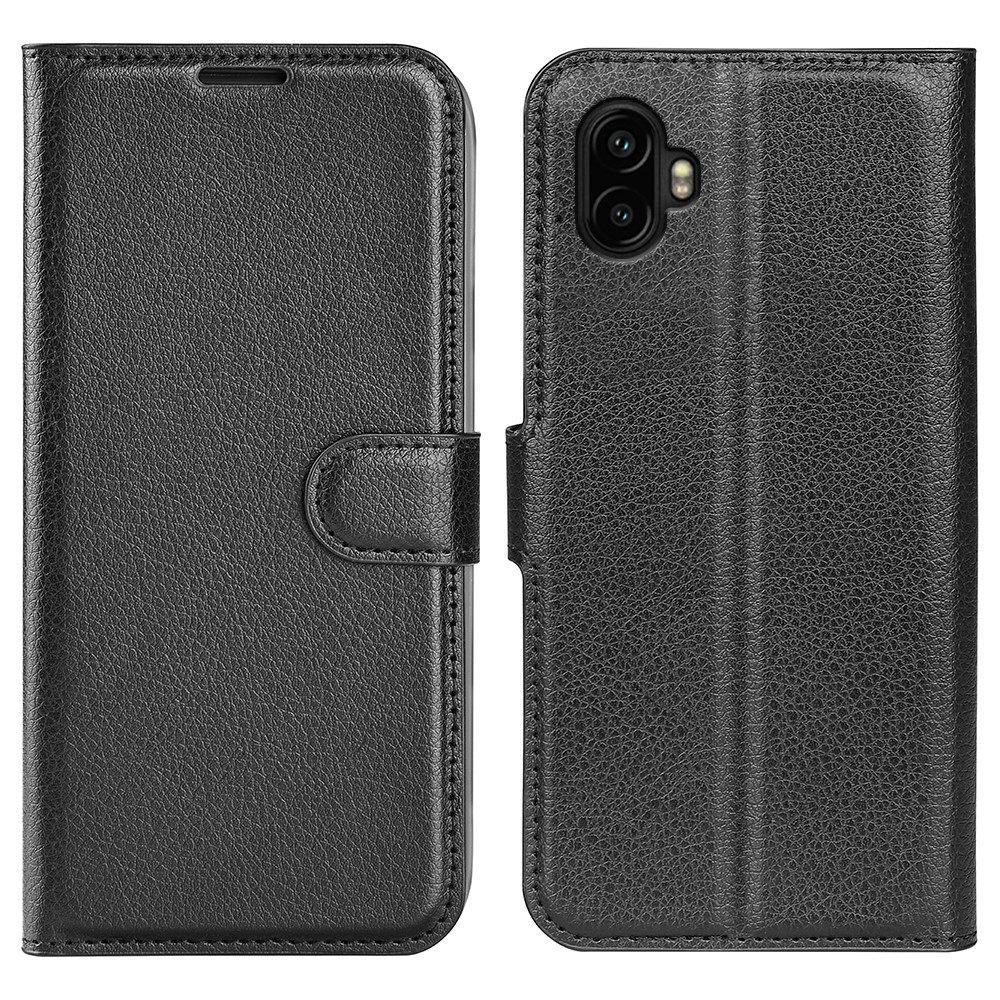 Samsung Galaxy XCover7 Pro - Læder cover / pung - Sort