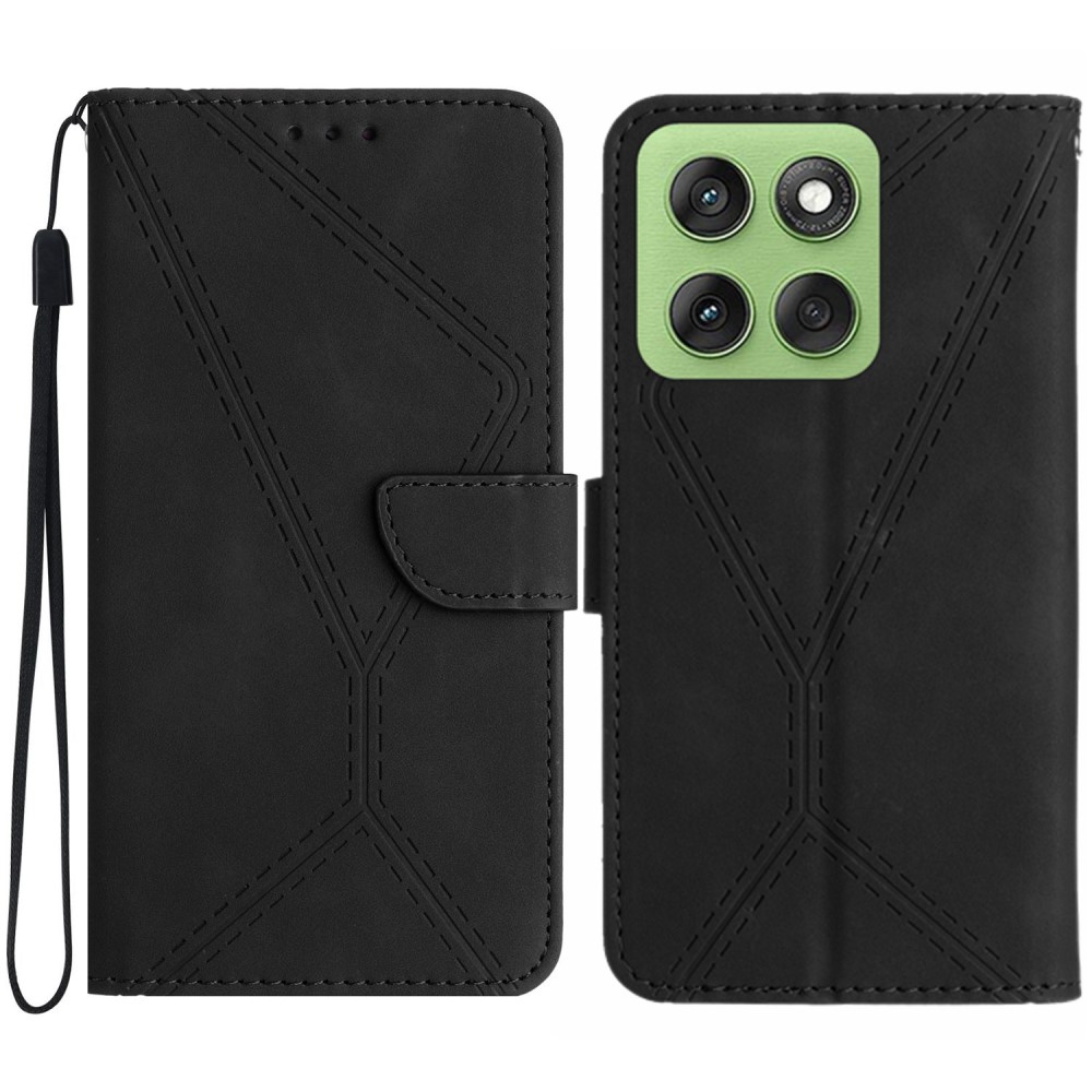 Motorola Edge 60 5G - Læder cover / pung - Sort