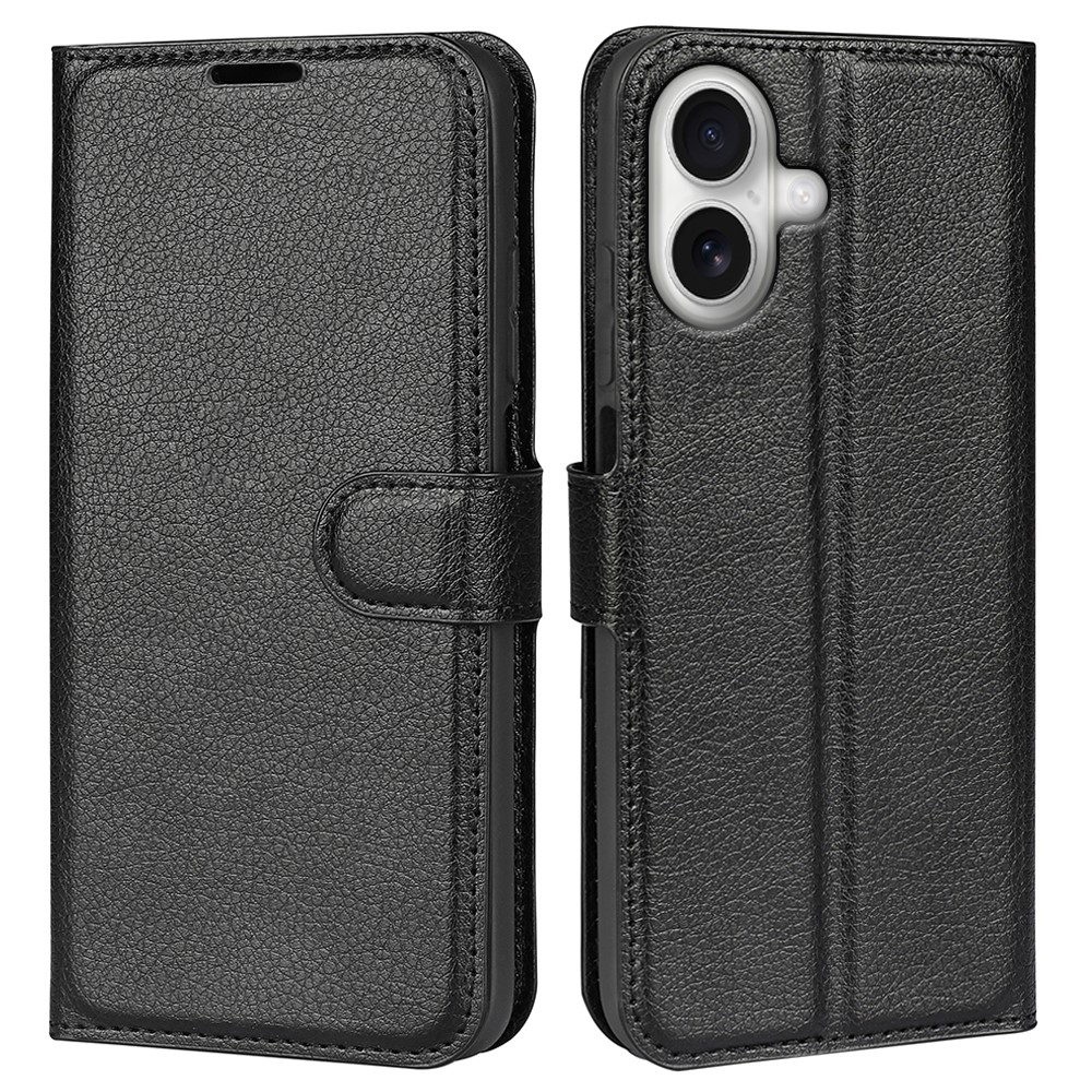 iPhone 17 - Læder cover / pung - Sort