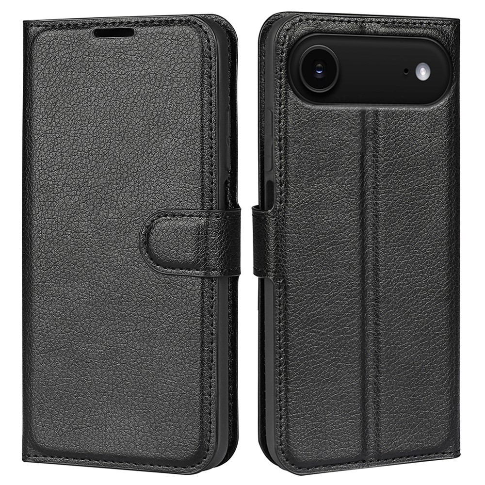 iPhone 17 Air - Læder cover / pung - Sort