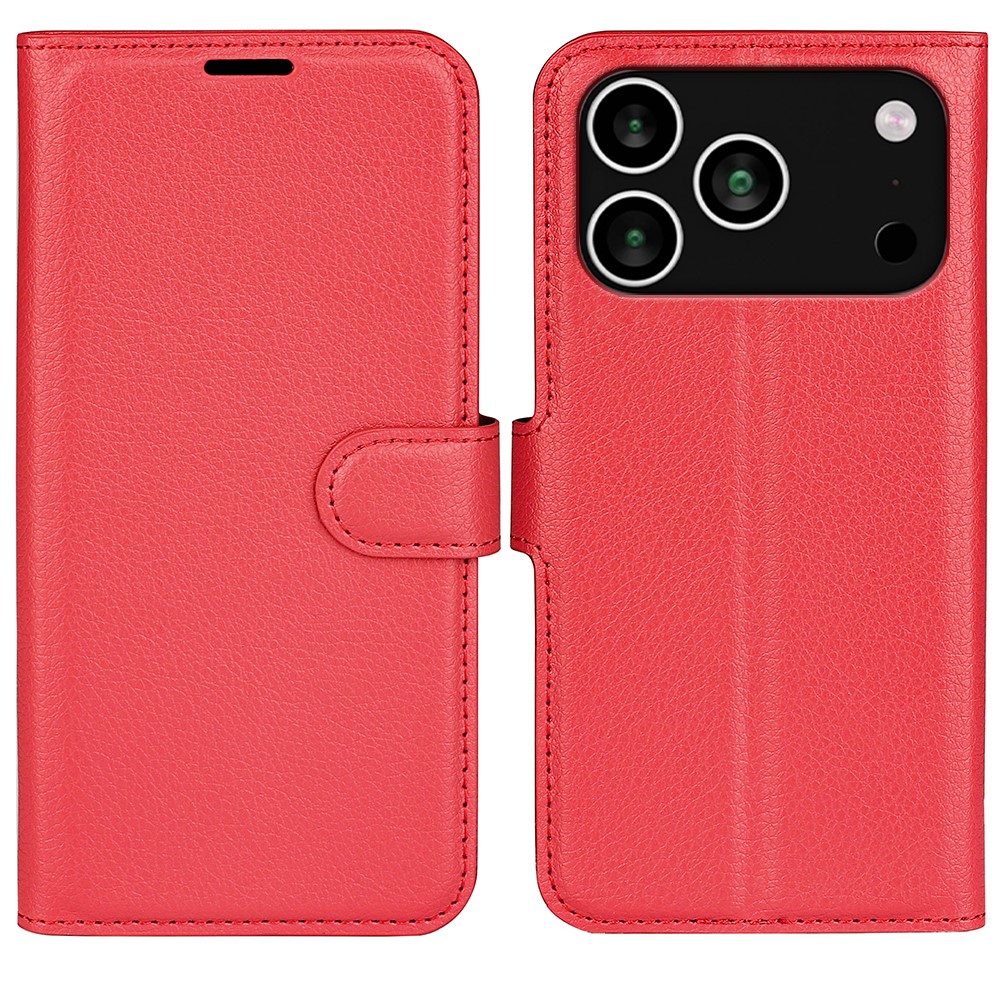 iPhone 17 Pro - Læder cover / pung - Rød