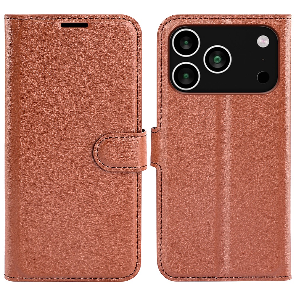 iPhone 17 Pro - Læder cover / pung - Brun