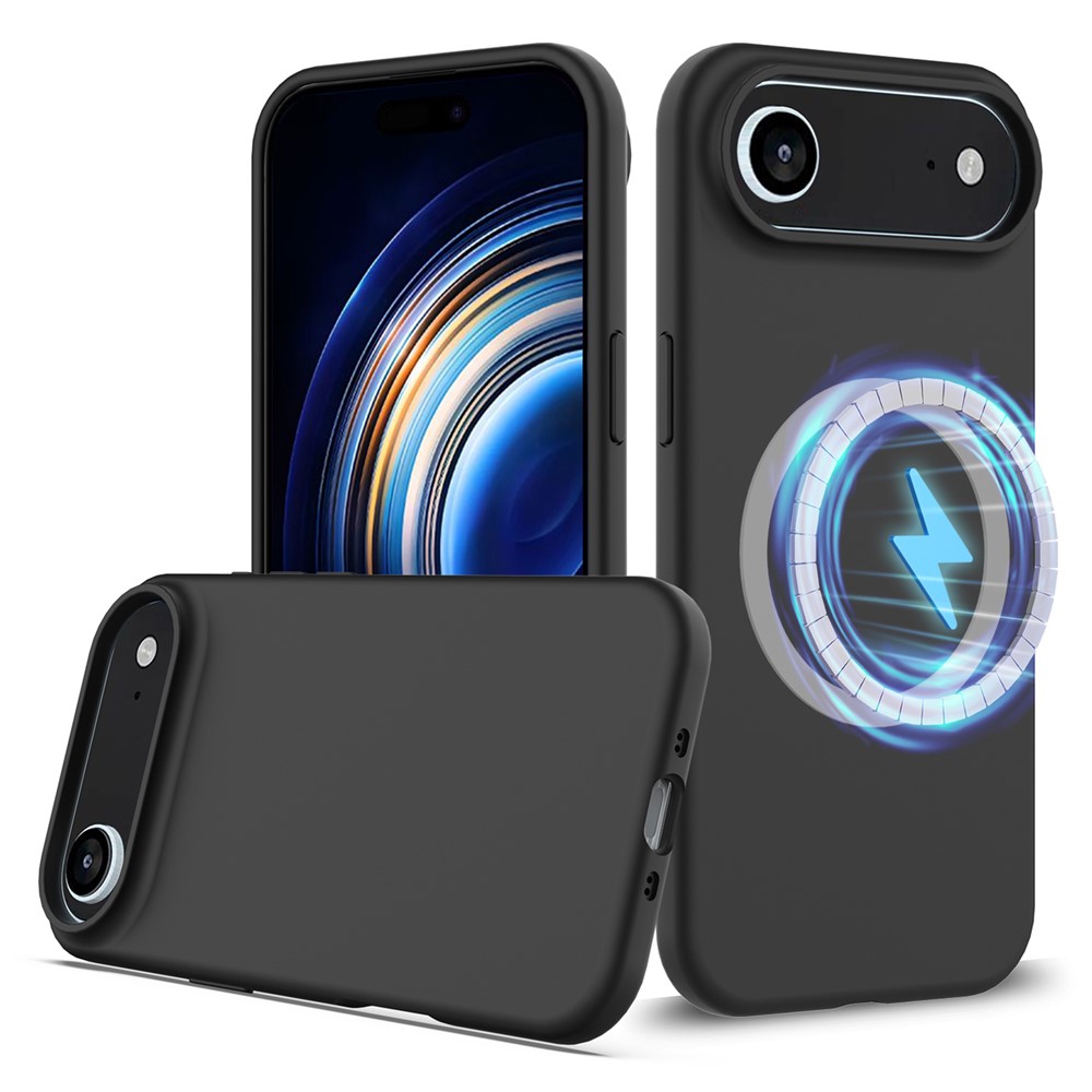 iPhone 17 Air - Magnetisk silikone cover - Magsafe kompatibel - Sort