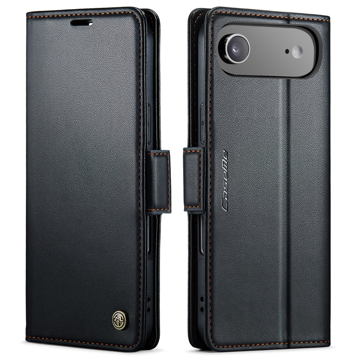 iPhone 17 Air - CASEME RFID læder cover / pung - Sort