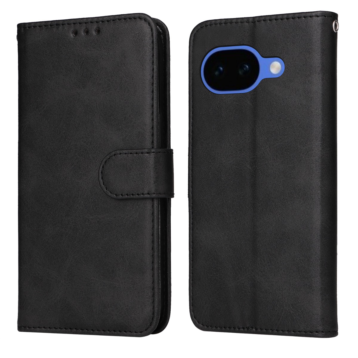 Google Pixel 10a - Læder cover / pung - Sort