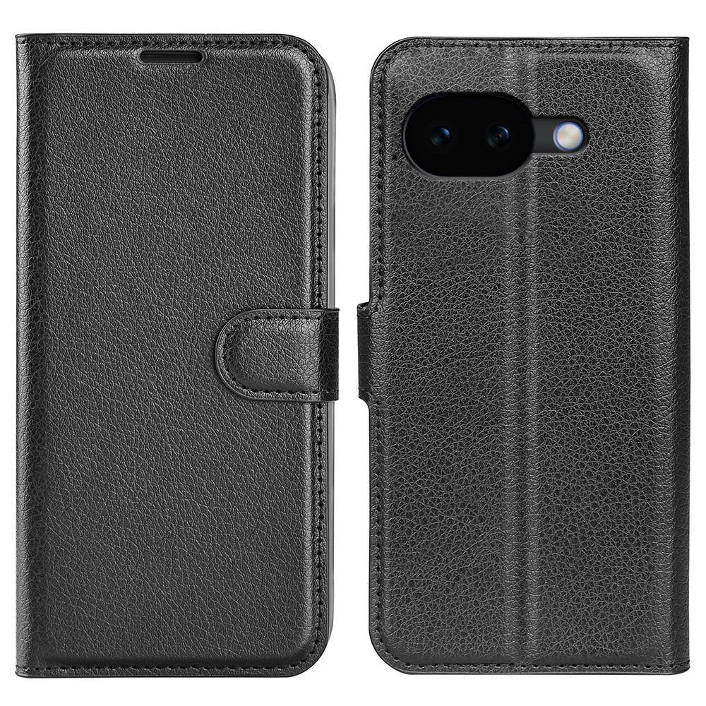 Google Pixel 10a - Amorus læder cover / pung med kortholdere - Sort
