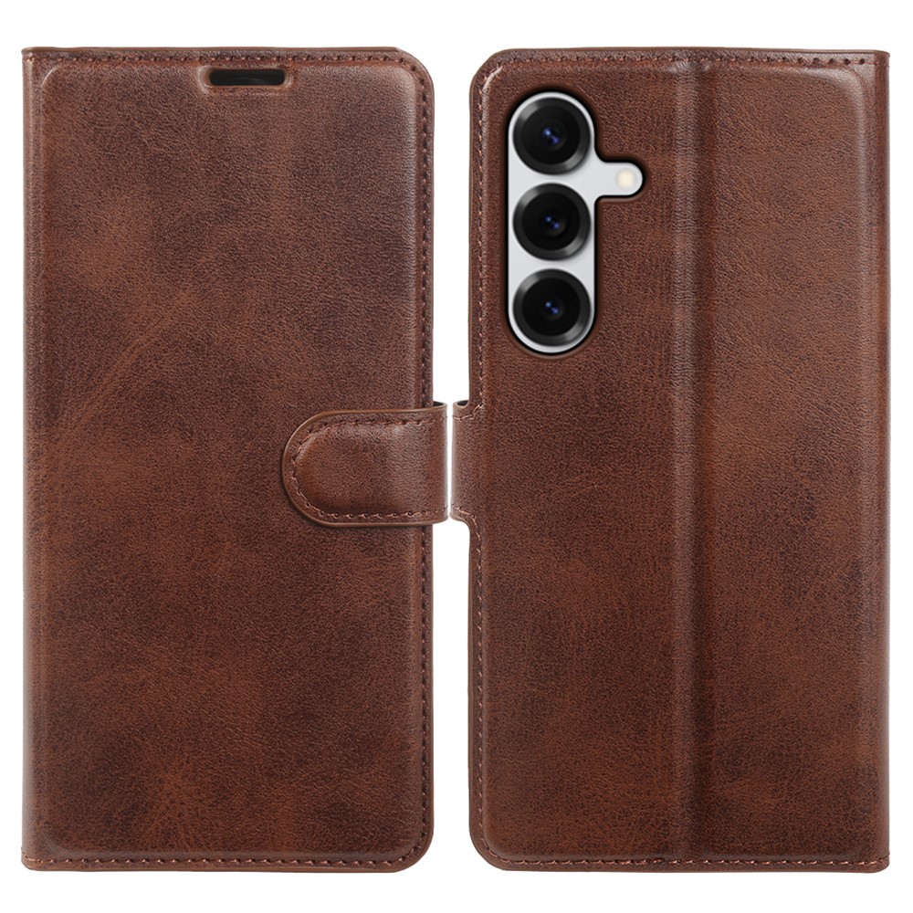 Samsung Galaxy S25 Plus - Vintage læder cover / pung - Brun