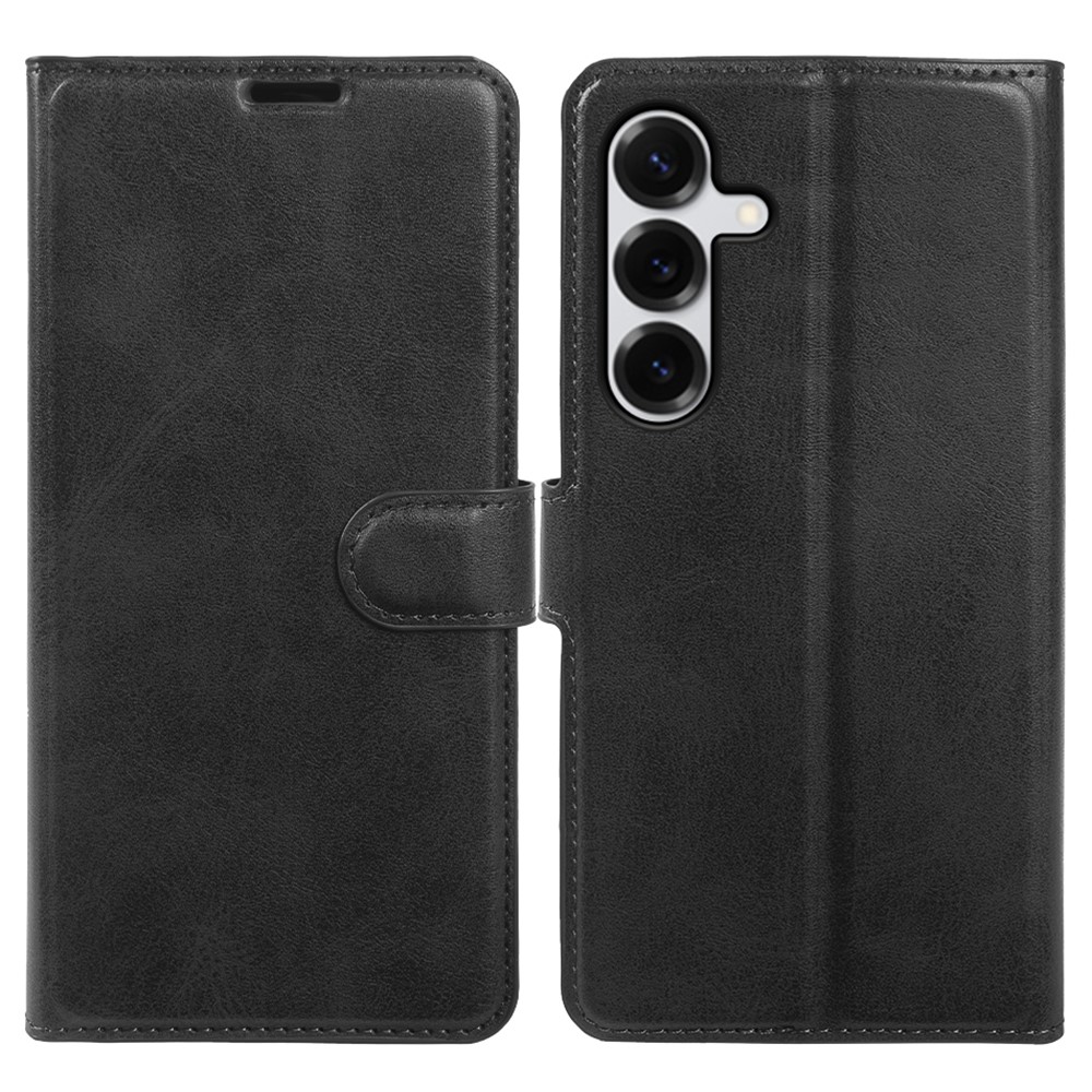 Samsung Galaxy S25 Plus - Vintage læder cover / pung - Sort