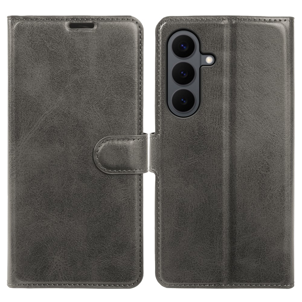 Samsung Galaxy S26 5G - Vintage læder cover / pung - Grå