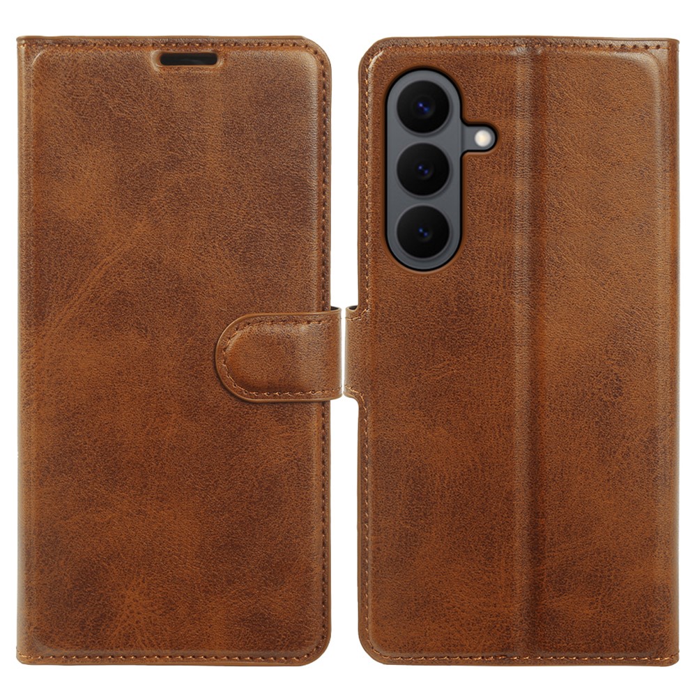 Samsung Galaxy S26 5G - Vintage læder cover / pung - Brun