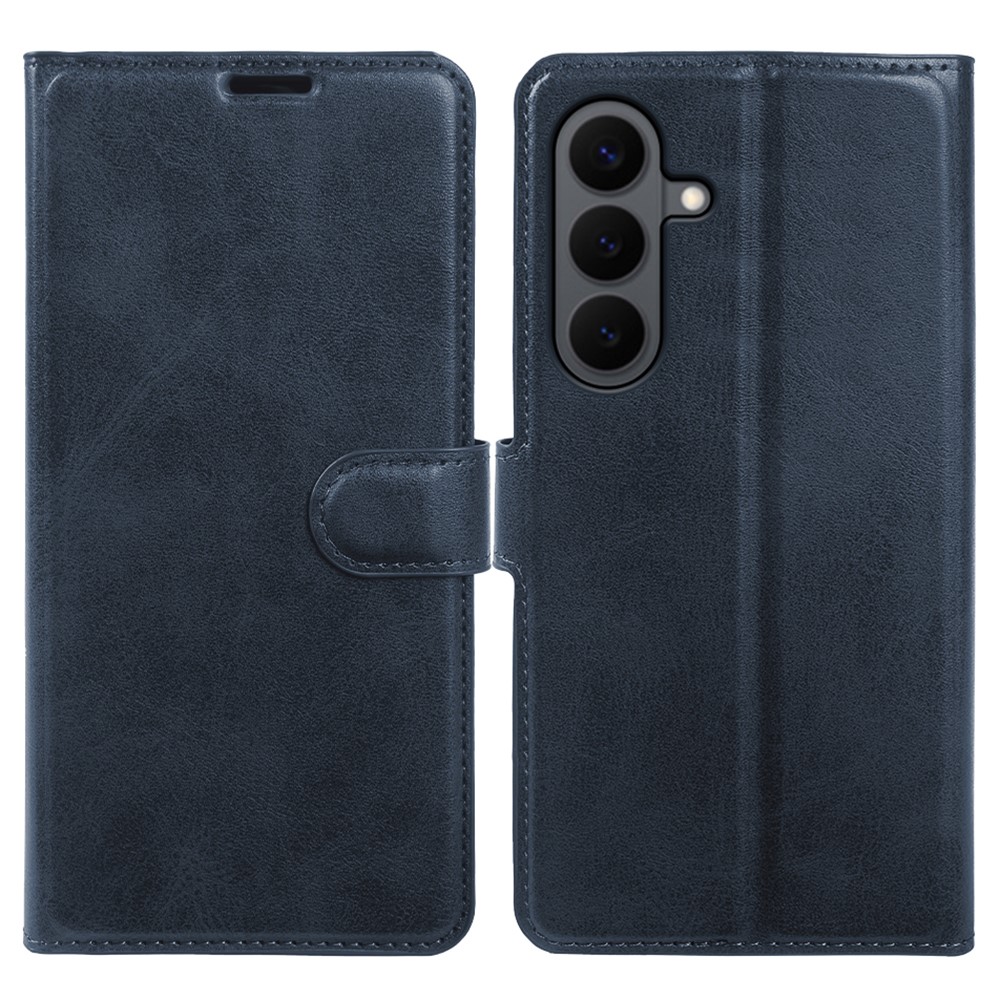 Samsung Galaxy S26 Plus - Vintage læder cover / pung - Blå