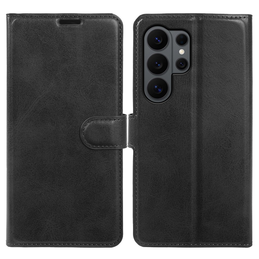 Samsung Galaxy S26 Ultra - Vintage læder cover / pung - Sort
