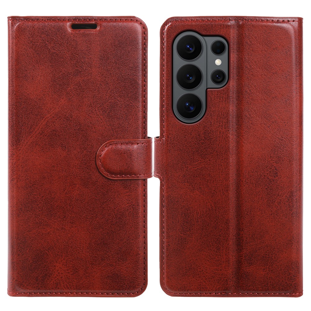 Samsung Galaxy S26 Ultra - Vintage læder cover / pung - Rød