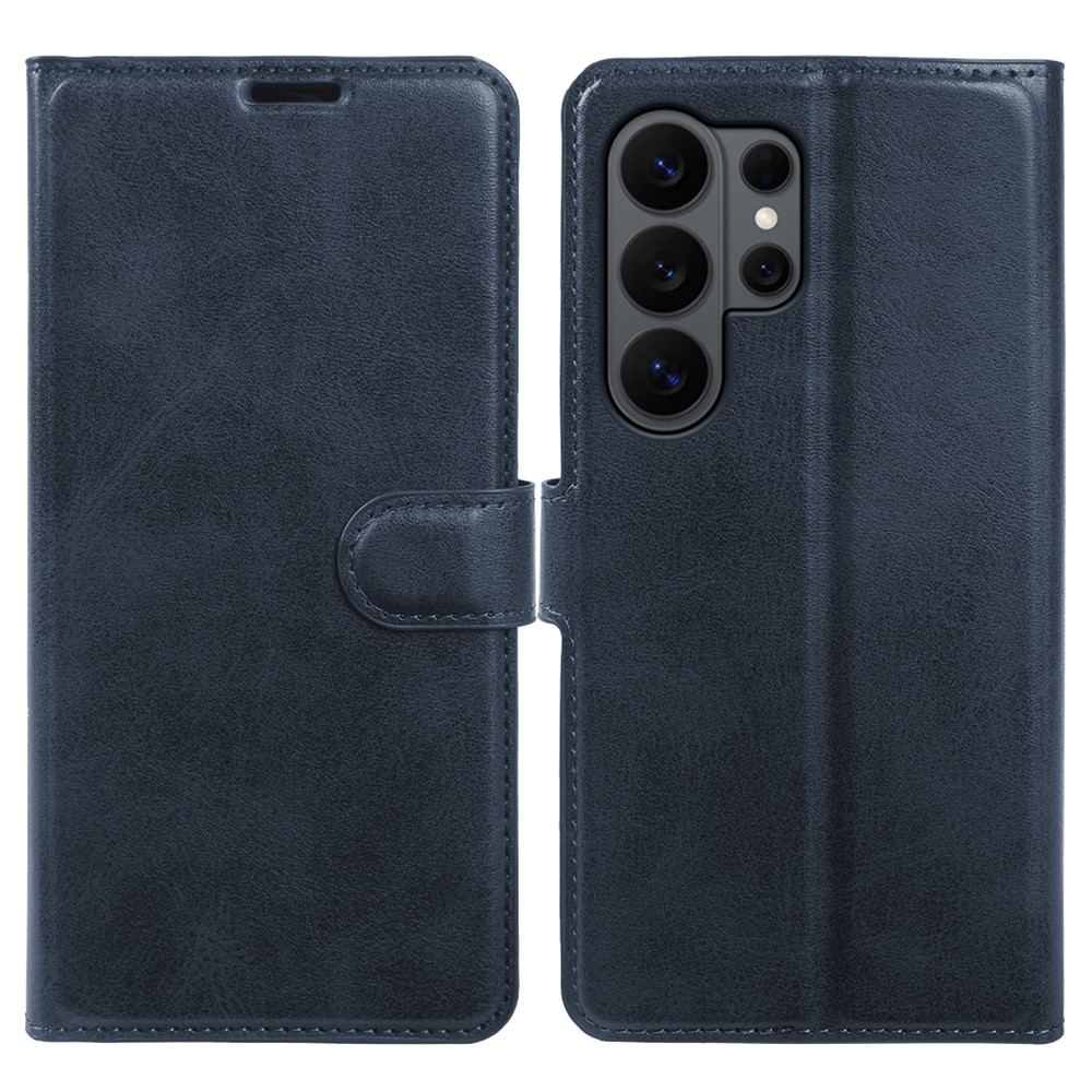 Samsung Galaxy S26 Ultra - Vintage læder cover / pung - Blå