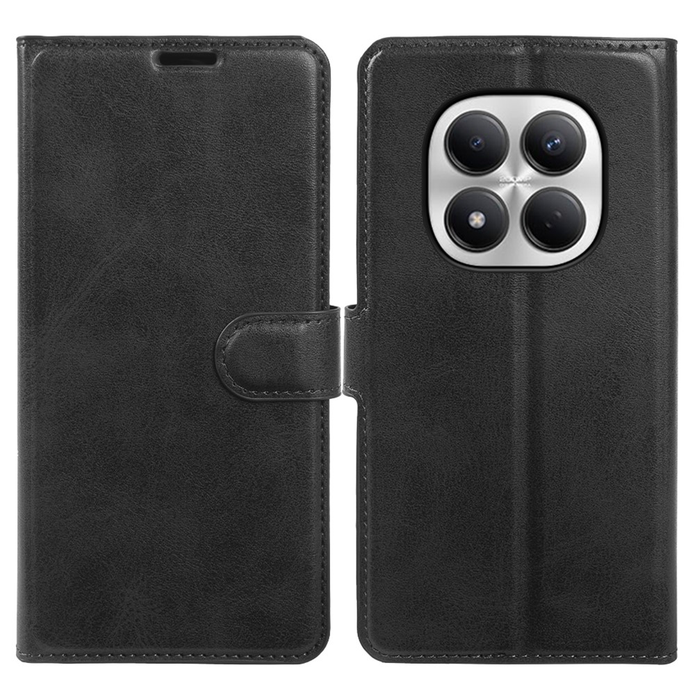 Xiaomi Redmi Note 15 5G / 15 4G - Vintage læder cover / pung - Sort