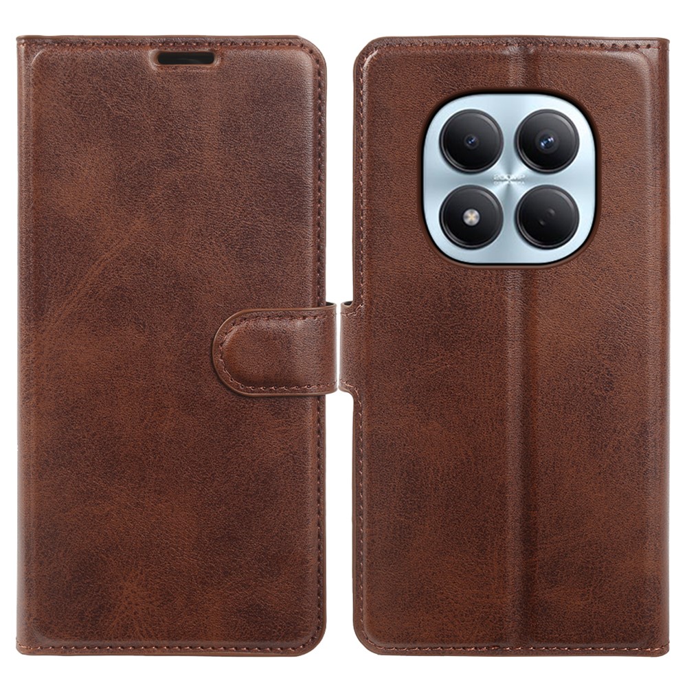 Xiaomi Redmi Note 15 Pro 4G - Vintage læder cover / pung - Mørk brun