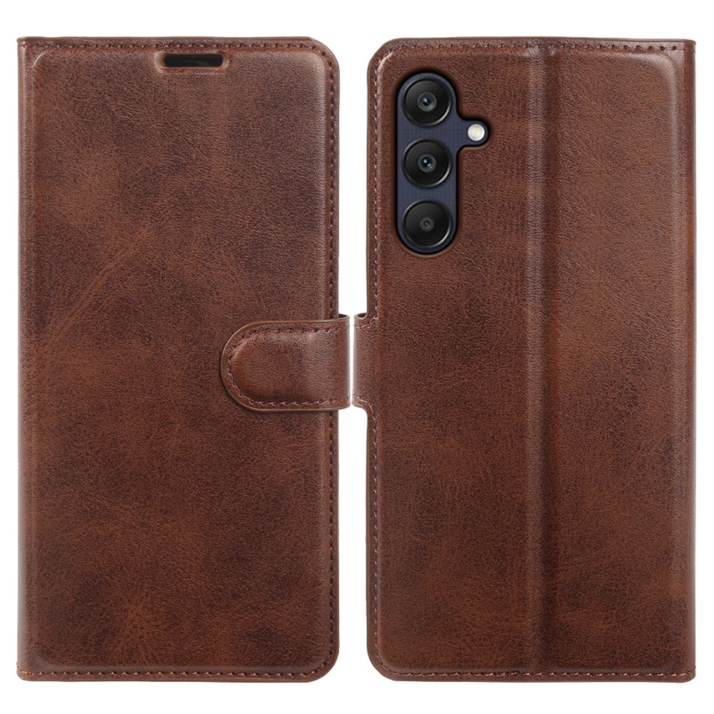 Samsung Galaxy A25 5G - Vintage læder cover / pung - Mørk brun