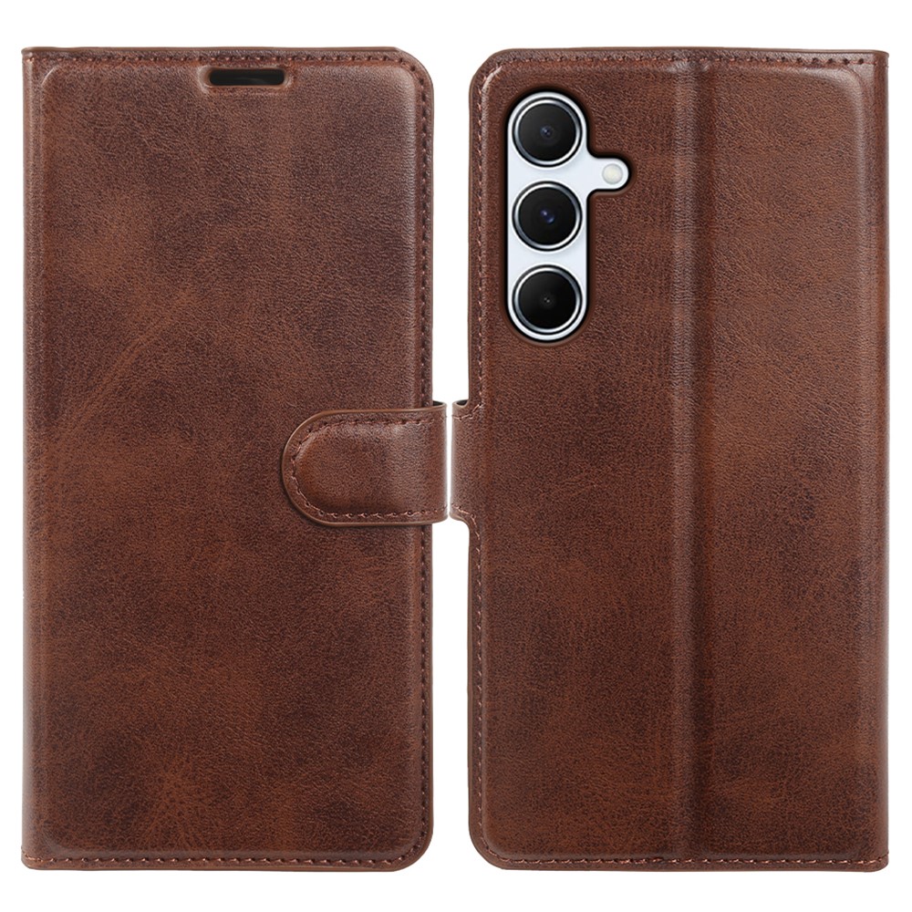 Samsung Galaxy A55 5G - Vintage læder cover / pung - Mørk brun