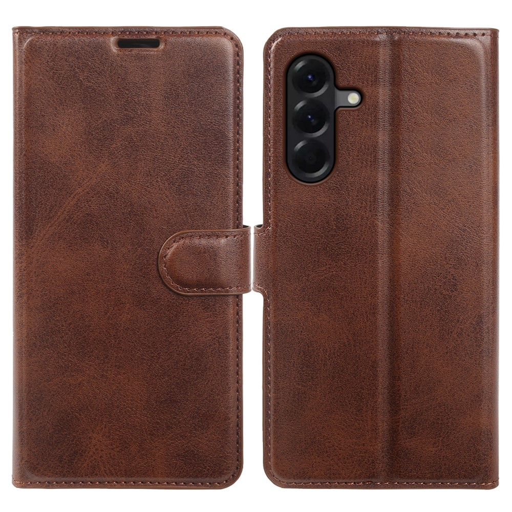 Samsung Galaxy A57 5G - Vintage læder cover / pung - Mørk brun