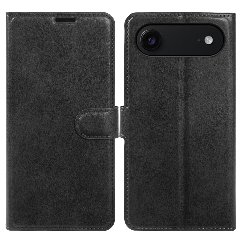 iPhone 17 Air - Vintage læder cover / pung - Sort