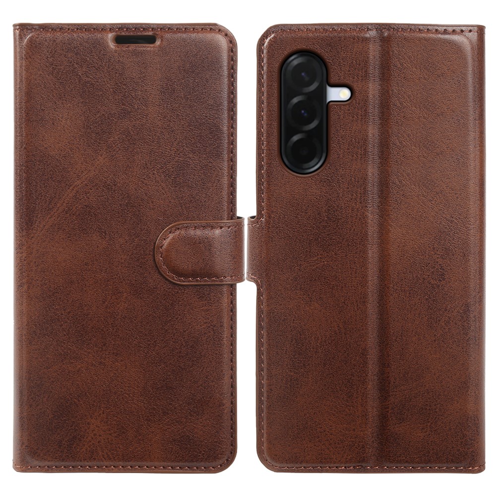 Samsung Galaxy A17 4G / A17 5G - Vintage læder cover / pung - Mørk brun