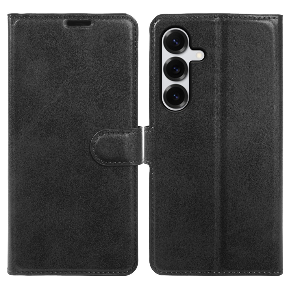 Samsung Galaxy S25 5G - Vintage læder cover / pung - Sort