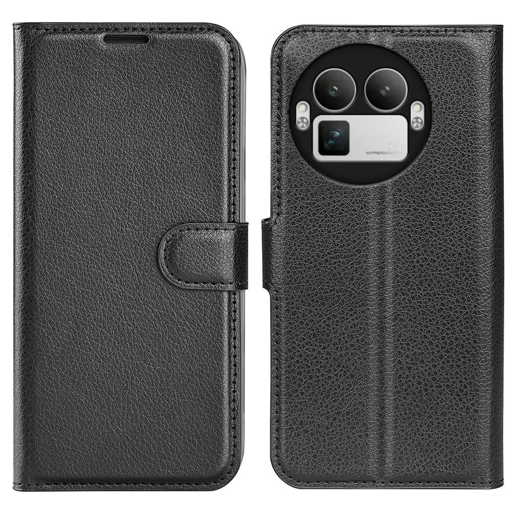 Realme GT 8 Pro 5G - Læder cover / pung - Sort