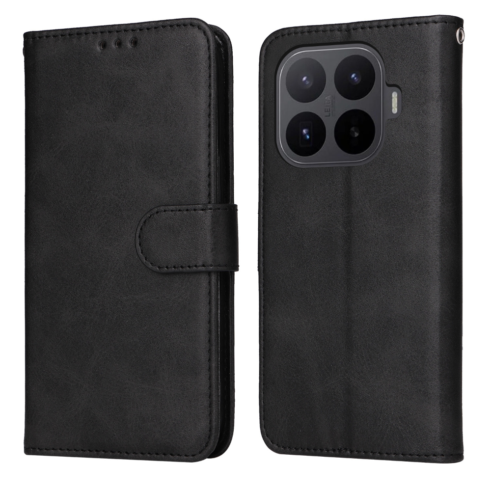 Xiaomi 17T - Læder cover / pung - inkl. Aftagelig rem - Sort