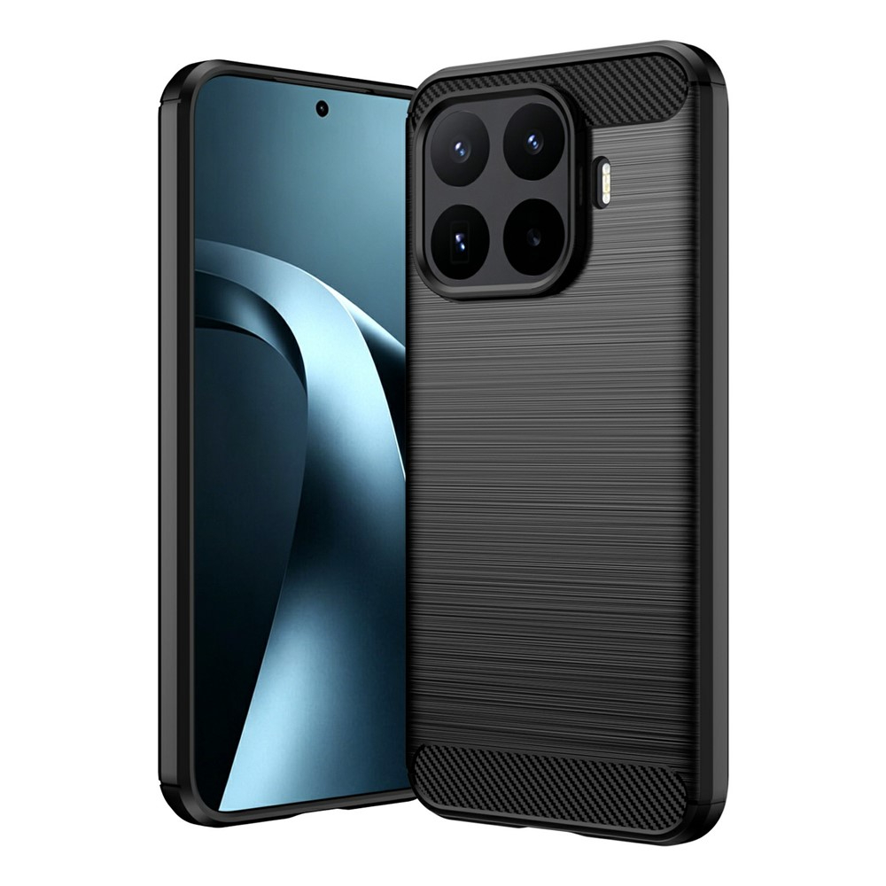 Xiaomi 17T Pro - Gummi cover - Børstet design - Sort