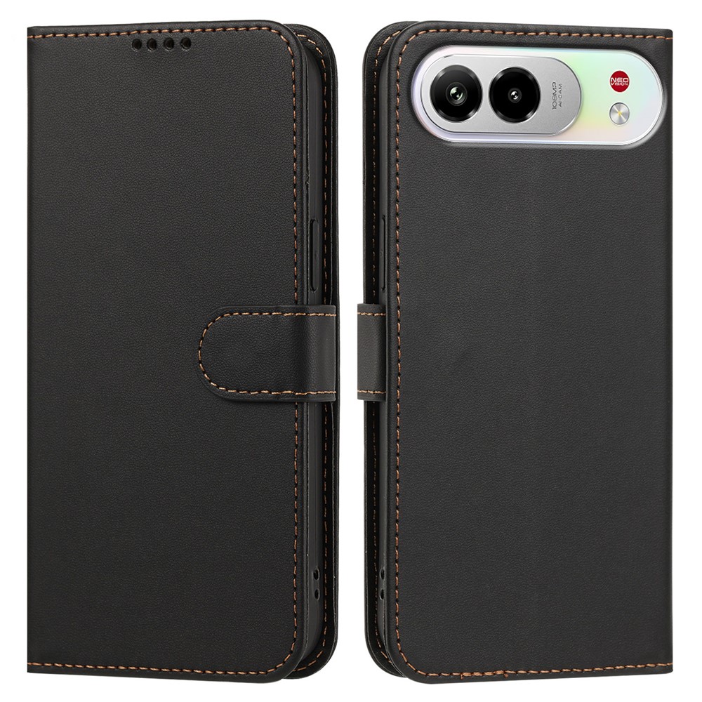 ZTE nubia Air Pro 5G - Classic læder cover / pung - Sort