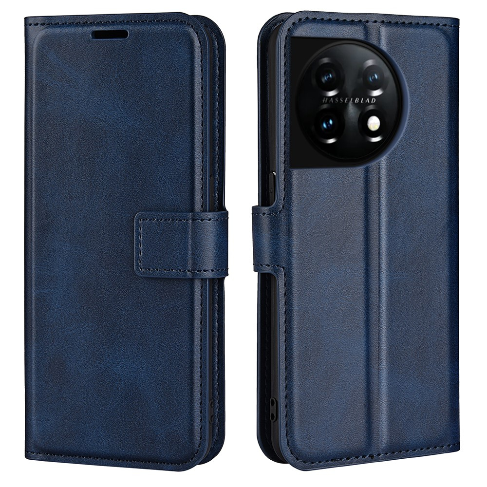 OnePlus 11 5G - Retro læder cover / Pung - Blå