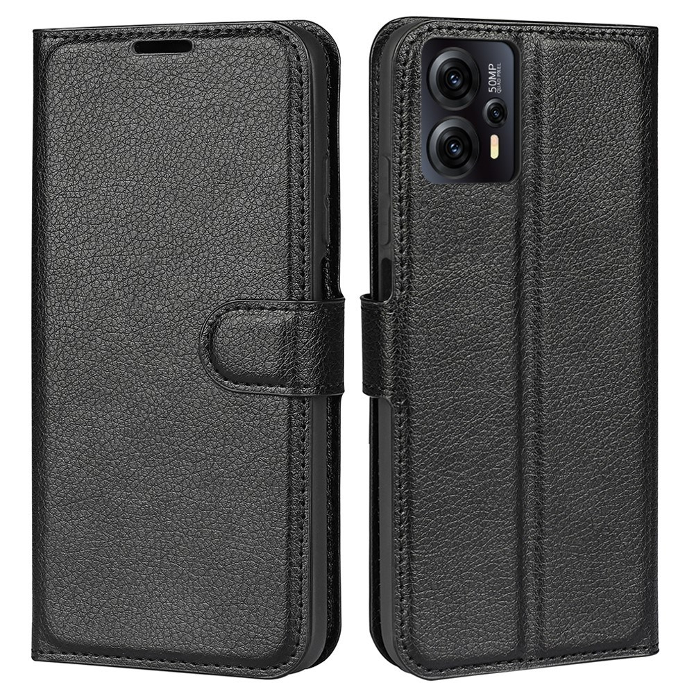 Motorola Moto G53 5G - Læder cover / pung - Sort