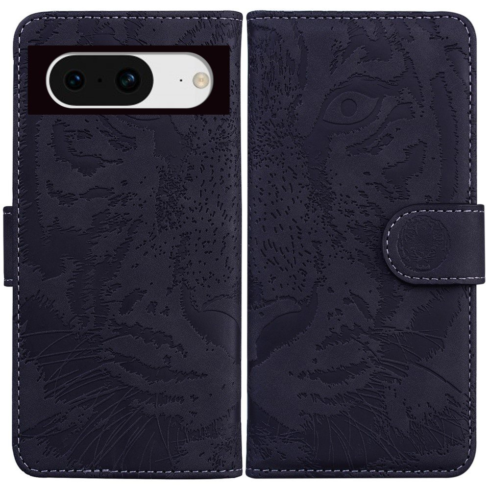 Google Pixel 8 - Læder cover - Printet design - Sort