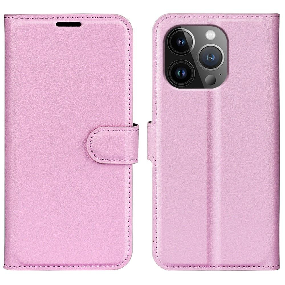 iPhone 15 Pro Max - Læder cover / pung - Pink