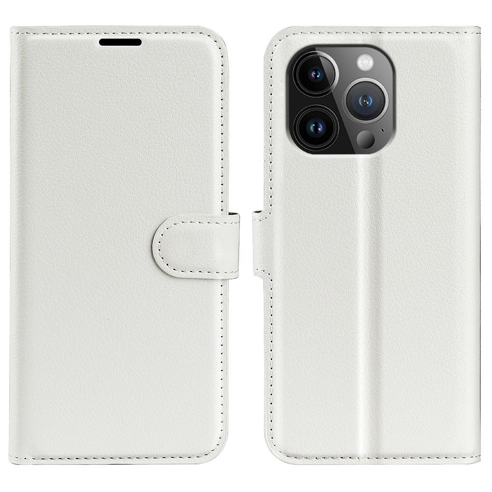 iPhone 15 Pro - Læder cover / pung - Hvid
