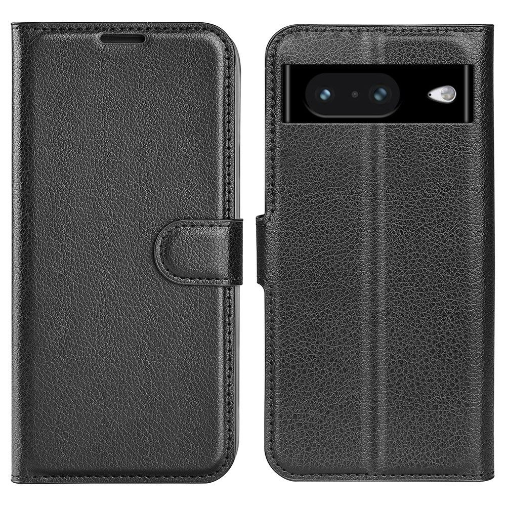 Google Pixel 8 - Læder cover / pung - Sort