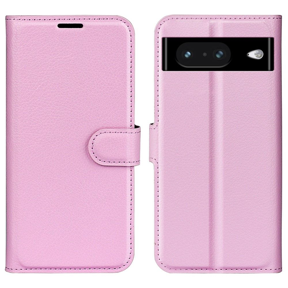 Google Pixel 8 - Læder cover / pung - Pink