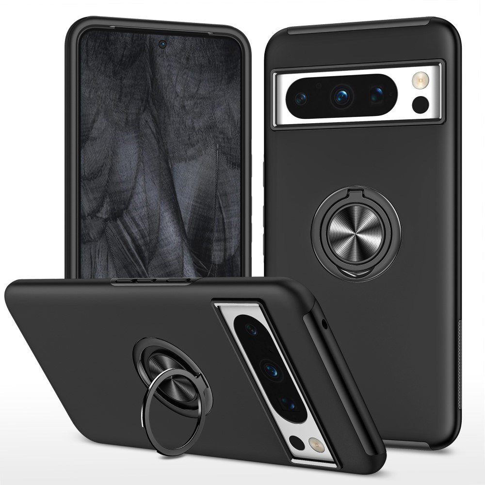 Google Pixel 8 Pro - Shockproof Hybrid cover med kickstand - Sort
