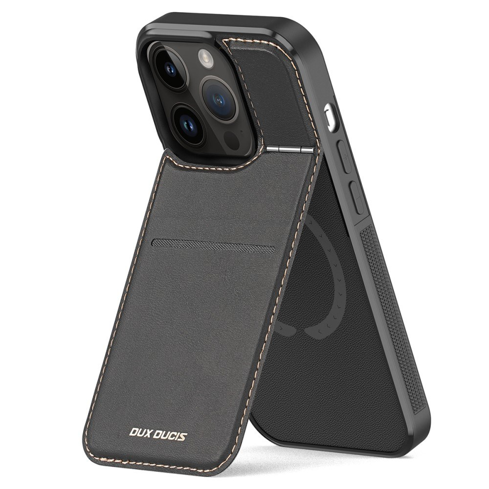 iPhone 15 Pro - DUX DUCIS Rafi RFID Magsafe cover med kortholder - Sort