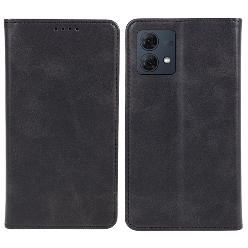 Motorola G84 5G - Flip Læder cover / pung - Sort