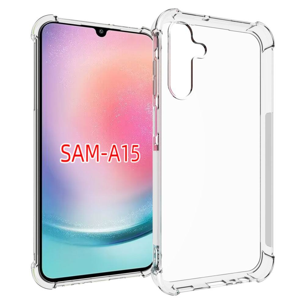 Samsung Galaxy A15 - Shockproof gummi cover - Transparent
