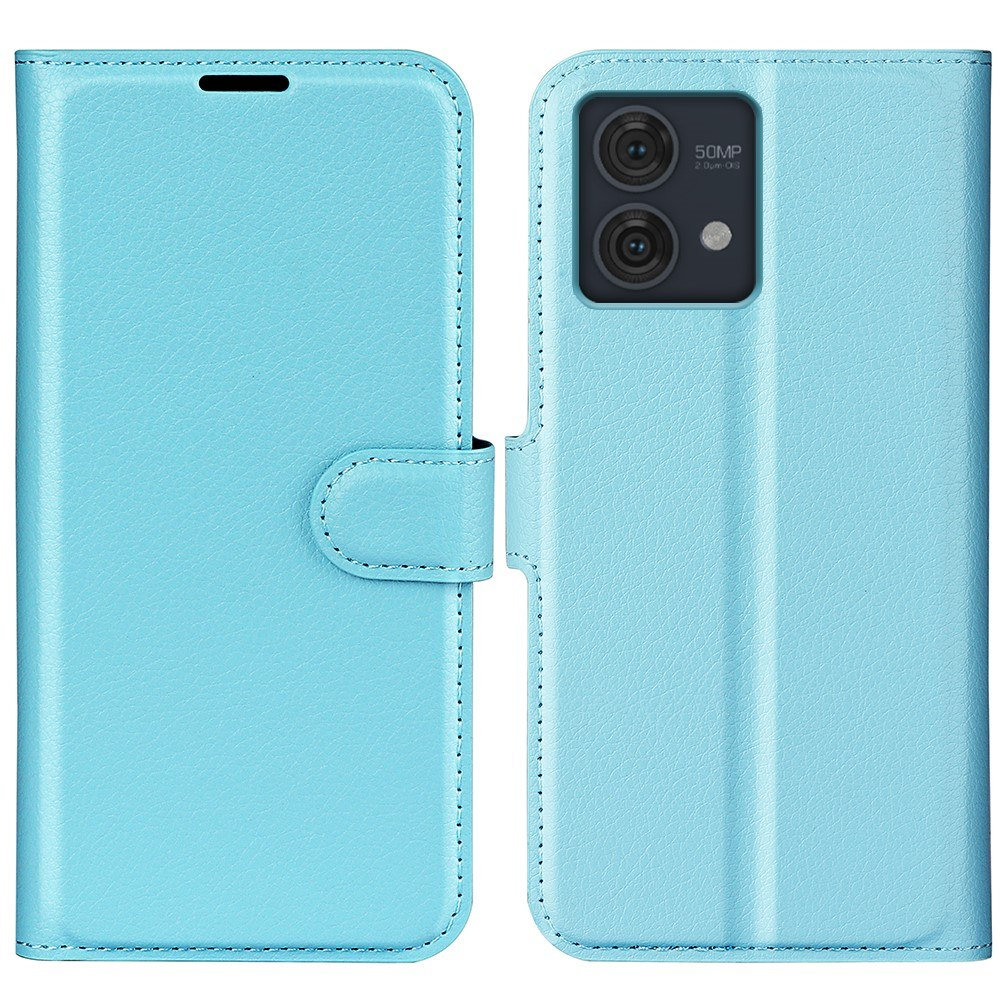 Motorola G84 5G - Læder cover / pung - Blå