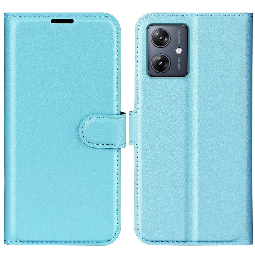 Motorola G54 5G - Læder cover / pung - Blå
