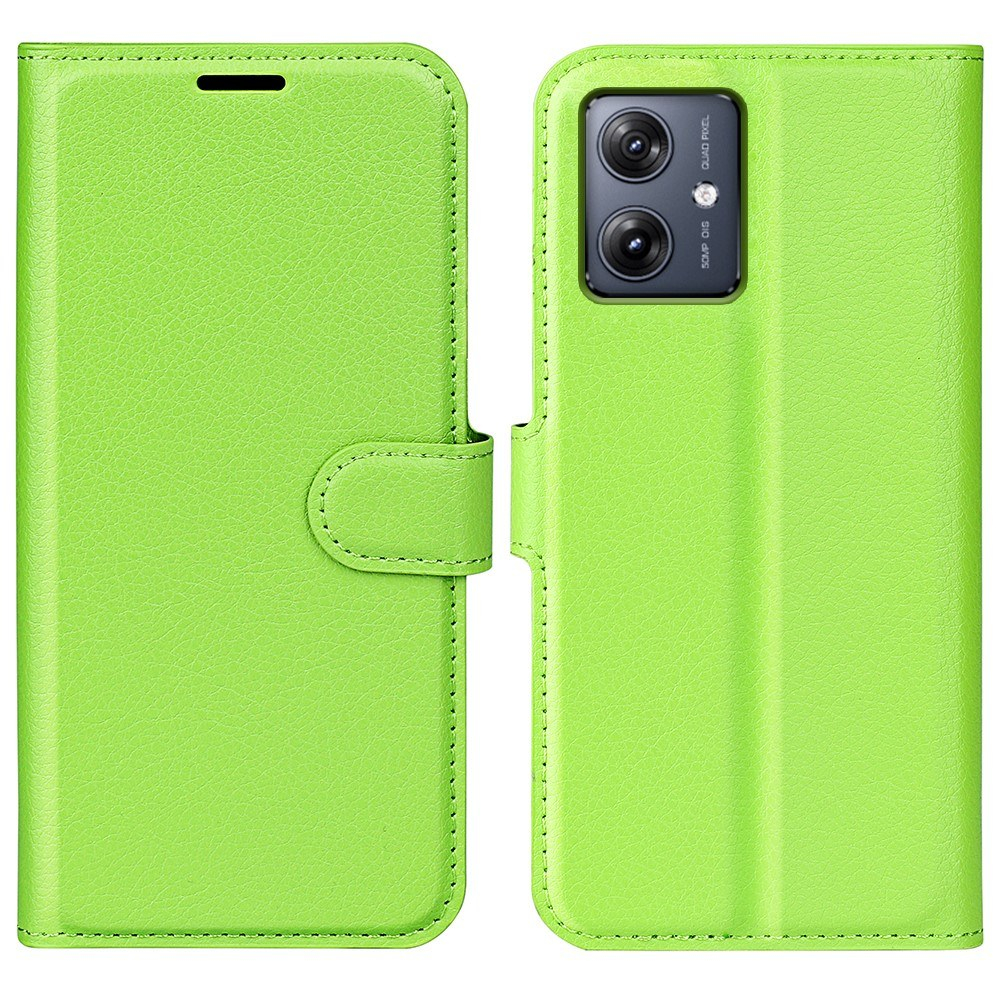 Motorola G54 5G - Læder cover / pung - Grøn