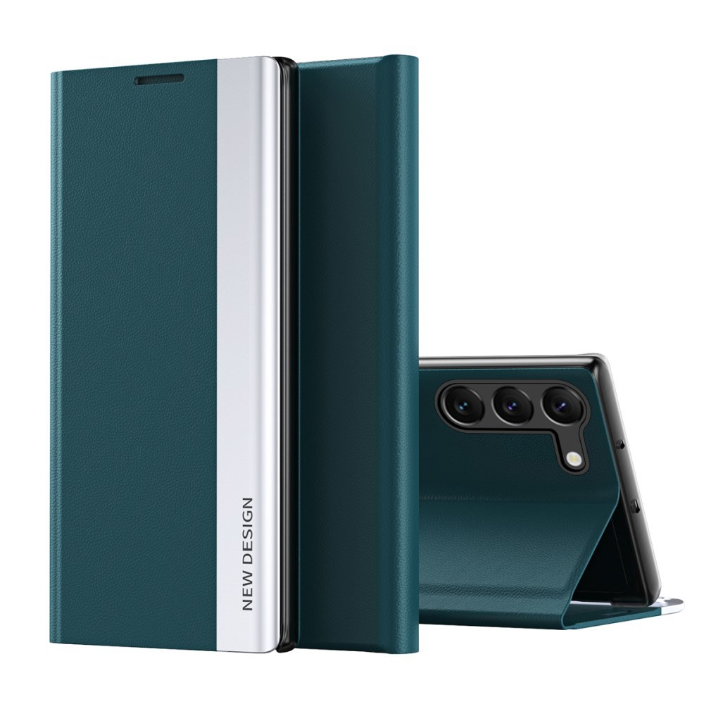Samsung Galaxy S24 Plus - Slim læder flip cover - Grøn