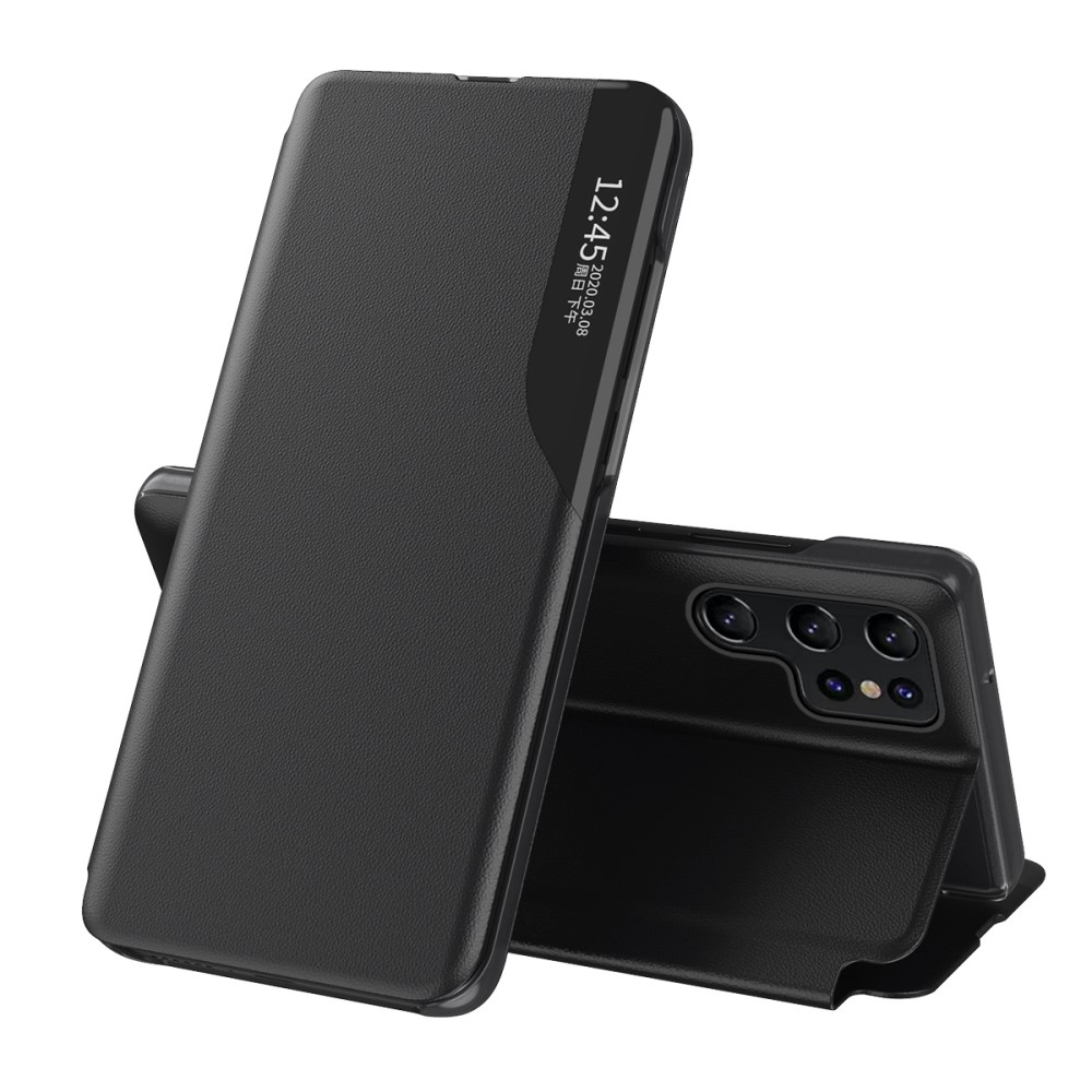 Samsung Galaxy S24 Ultra - View Window læder cover - Sort