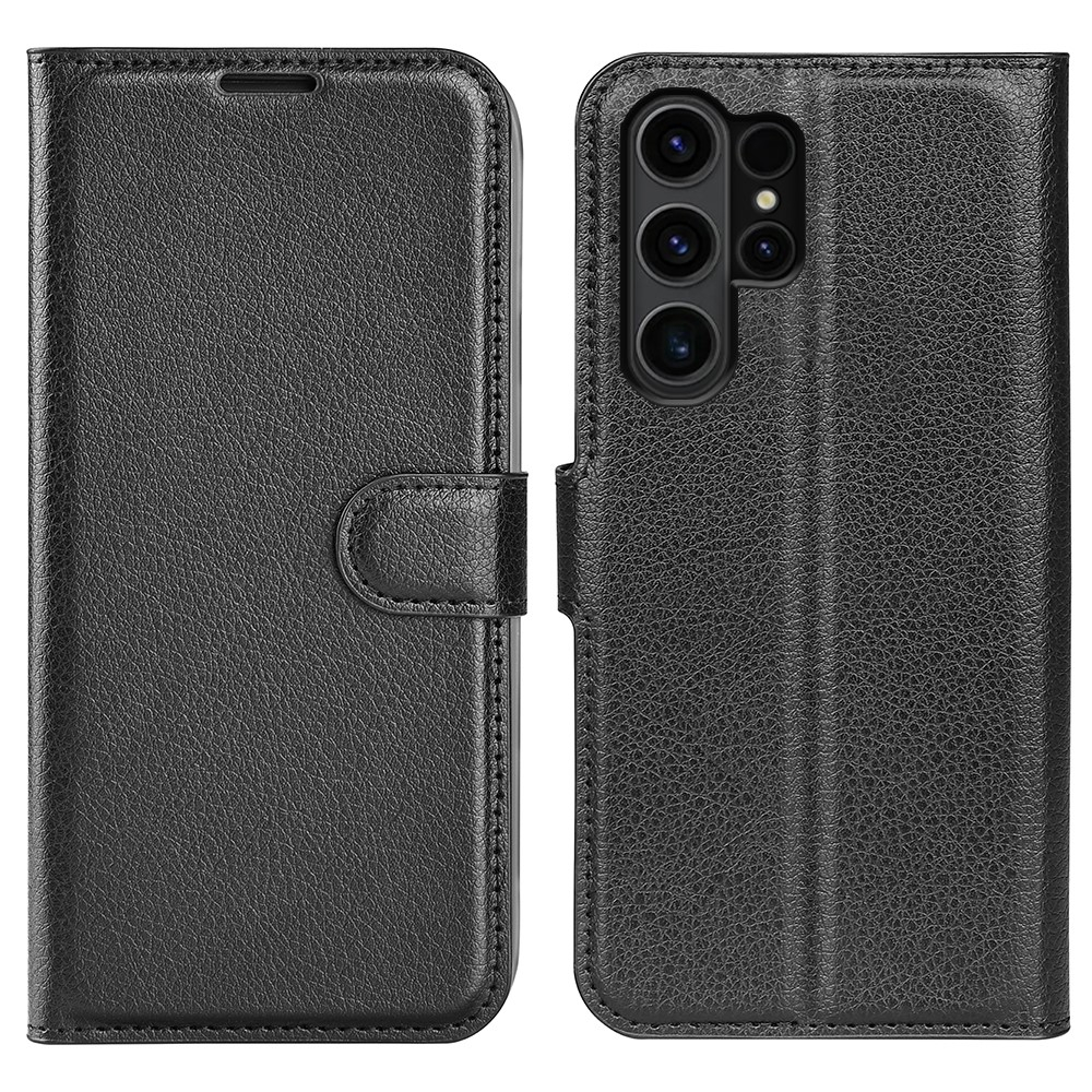 Samsung Galaxy S24 Ultra - Læder cover / pung - Sort