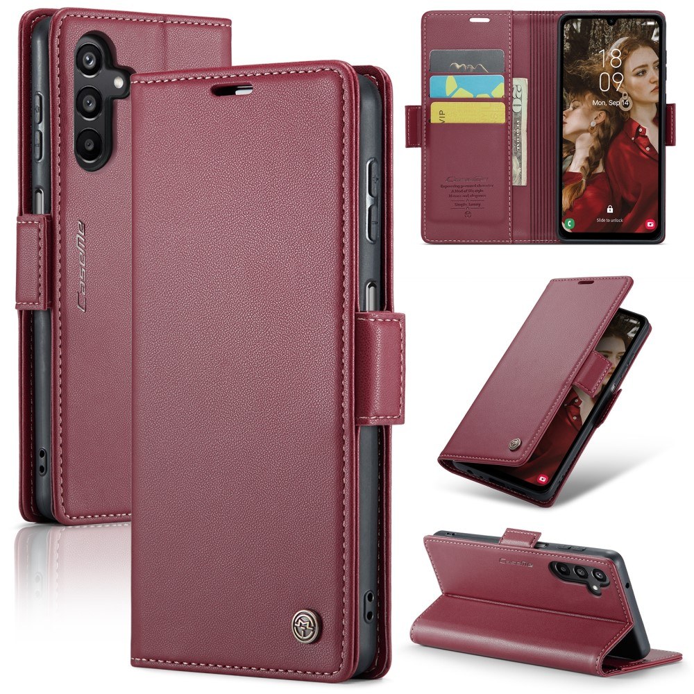 Samsung Galaxy A15 - CASEME RFID læder cover - Lilla