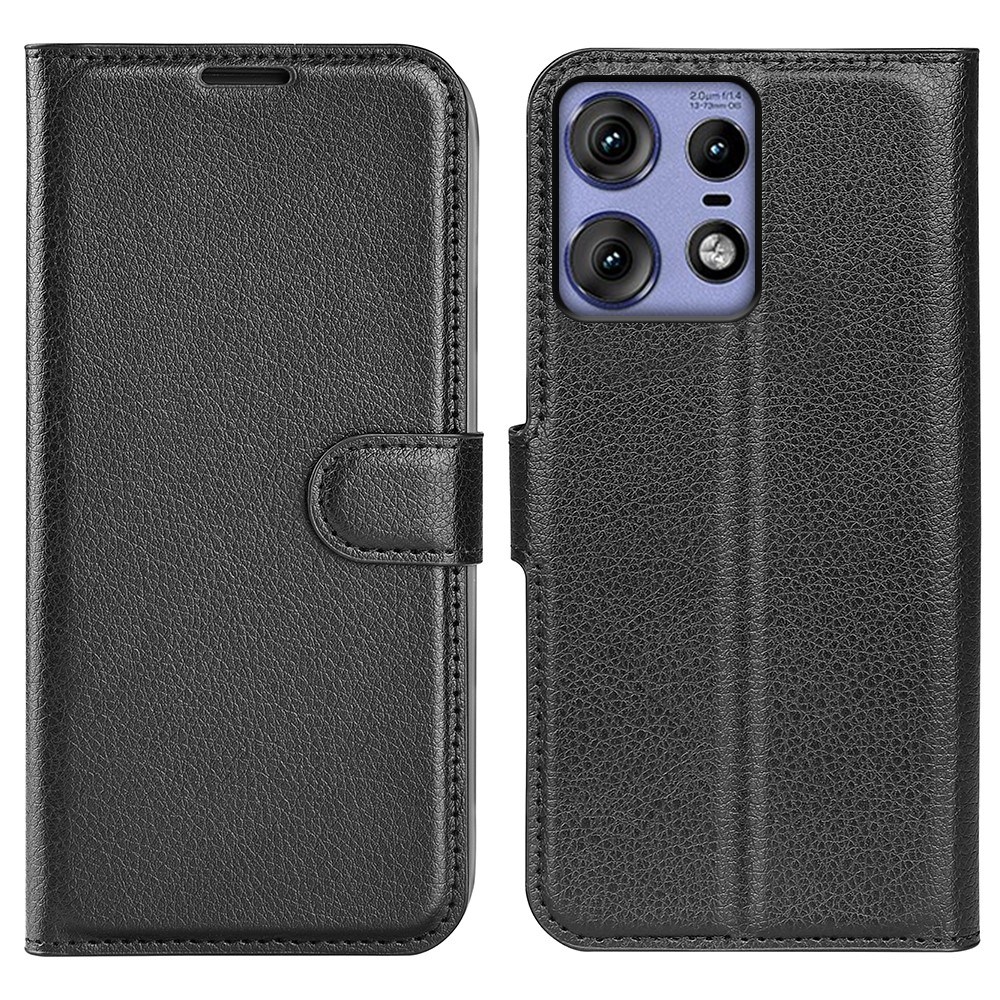 Motorola Edge 50 Pro 5G - Læder cover / pung - Sort