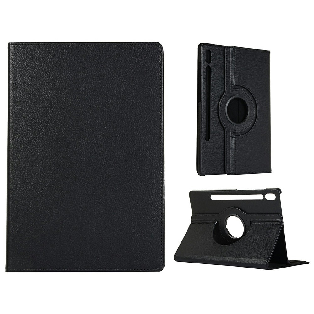 Samsung Galaxy Tab S10 FE Plus - Læder cover 360 grader roterbar - Sort